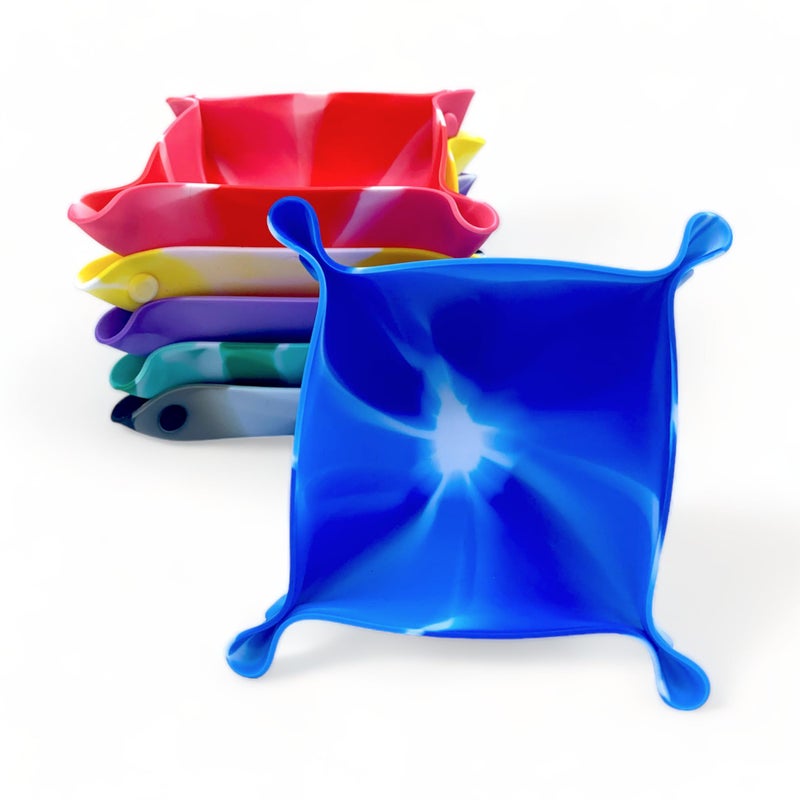 Luck Lab Board Game Storage Bowls, 6-Pack | Folding Tray Accessory Holds Tabletop Bits, Chits, Pieces | Swirl Colors | Bonus Storage Bag - Image 2